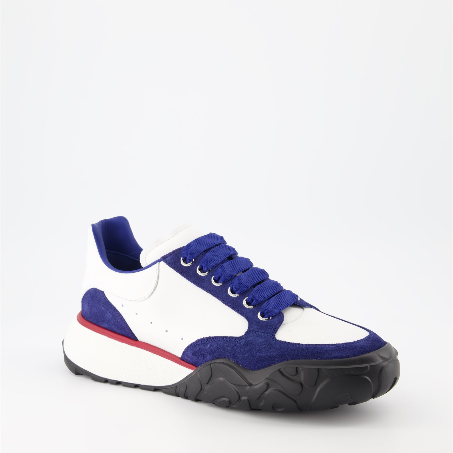 Baskets Basket Court Trainer Alexander McQueen Bleu Homme