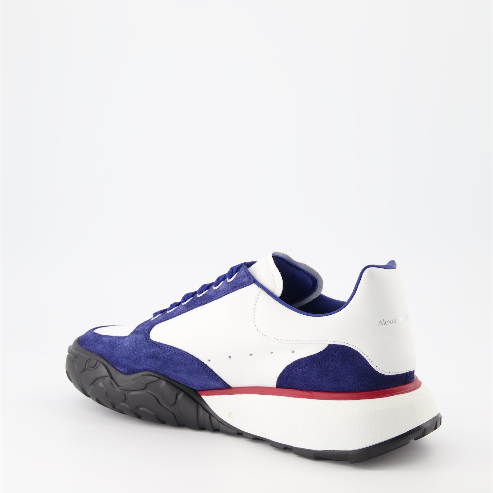 Baskets Basket Court Trainer Alexander McQueen Bleu Homme