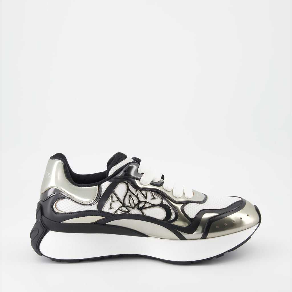 Sneaker Baskets Sprint Runner Alexander McQueen Silber Homme
