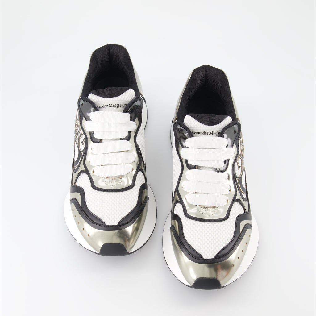 Sneaker Baskets Sprint Runner Alexander McQueen Silber Homme