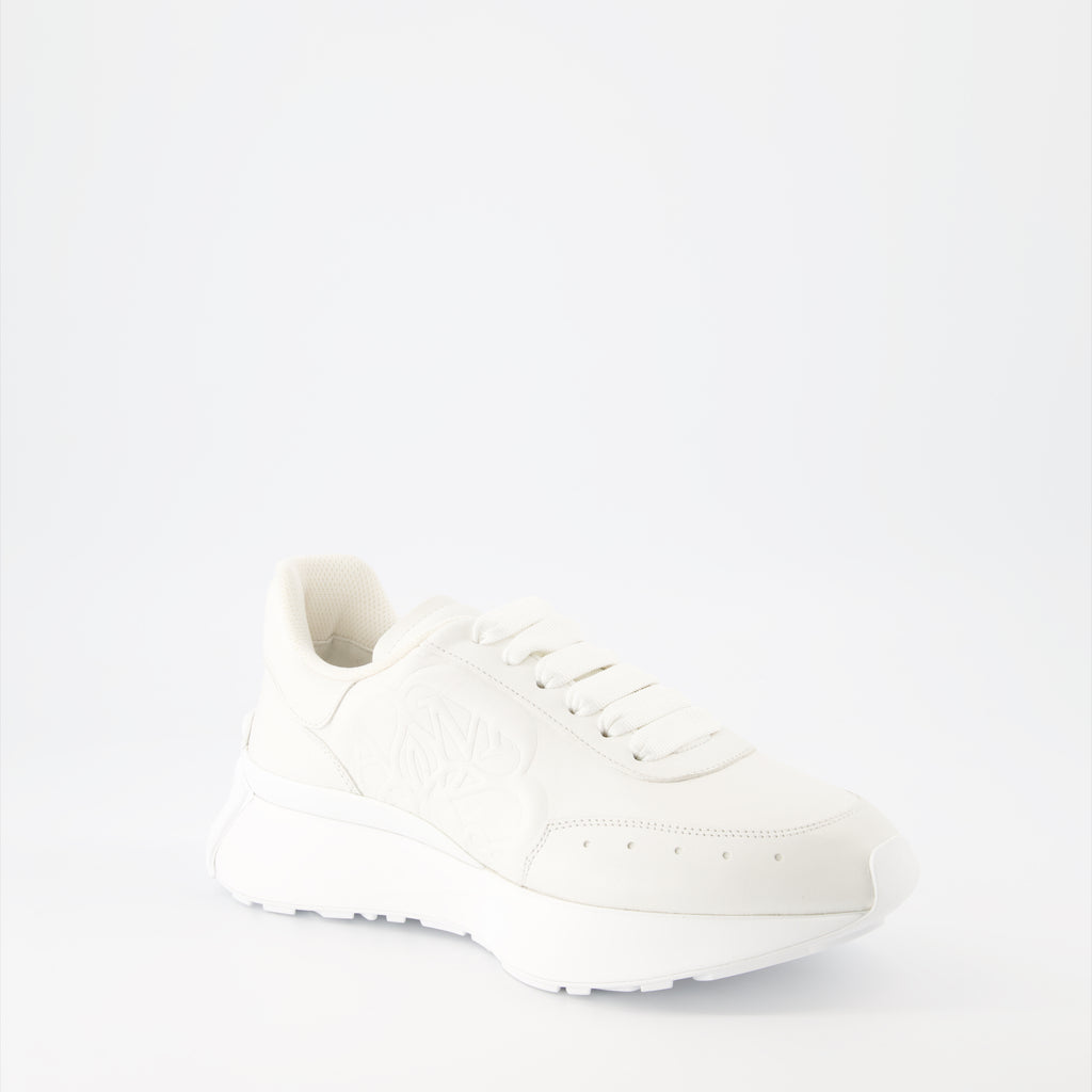 Sneaker Baskets Sprint Runner Alexander McQueen Weiß Femme
