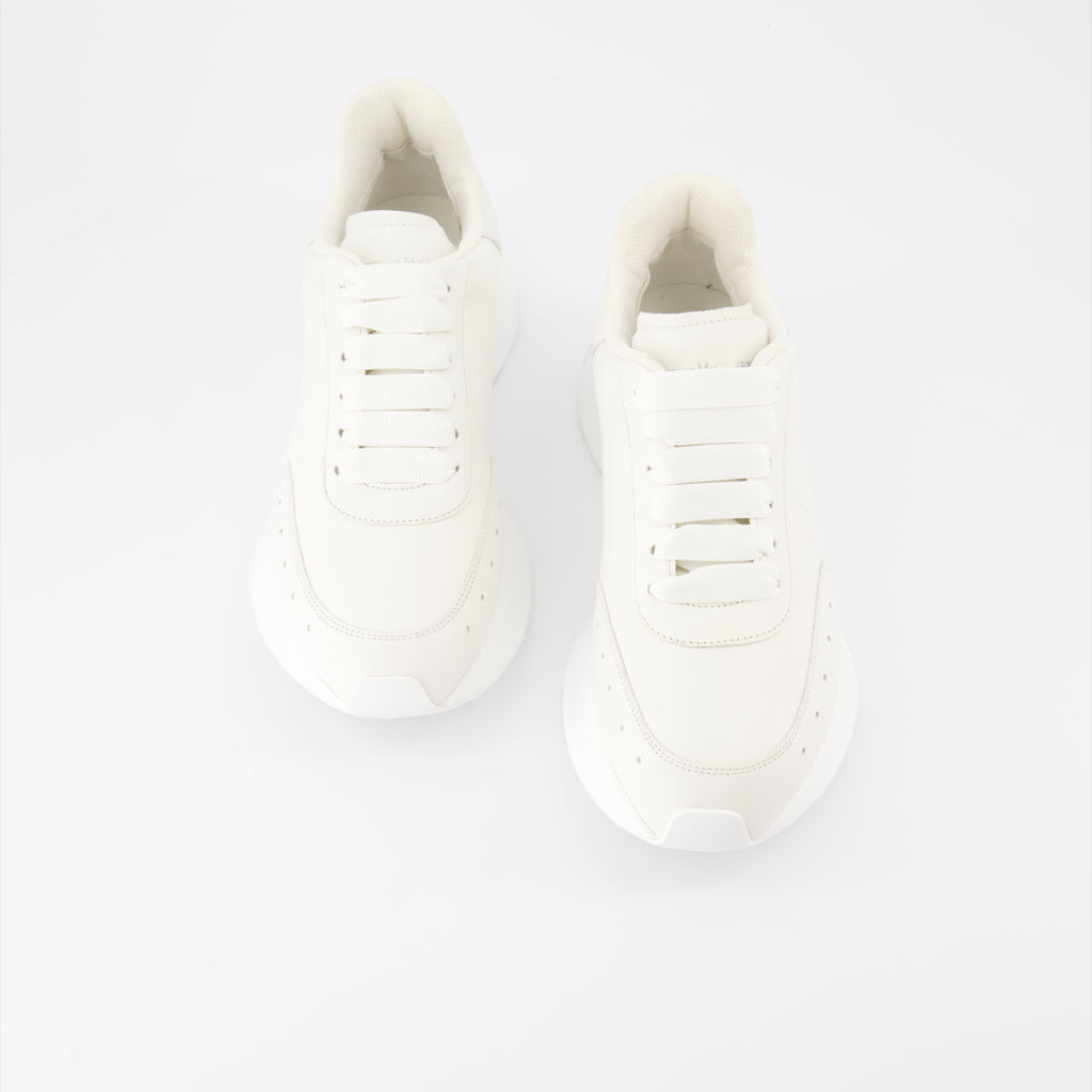 Sneaker Baskets Sprint Runner Alexander McQueen Weiß Femme
