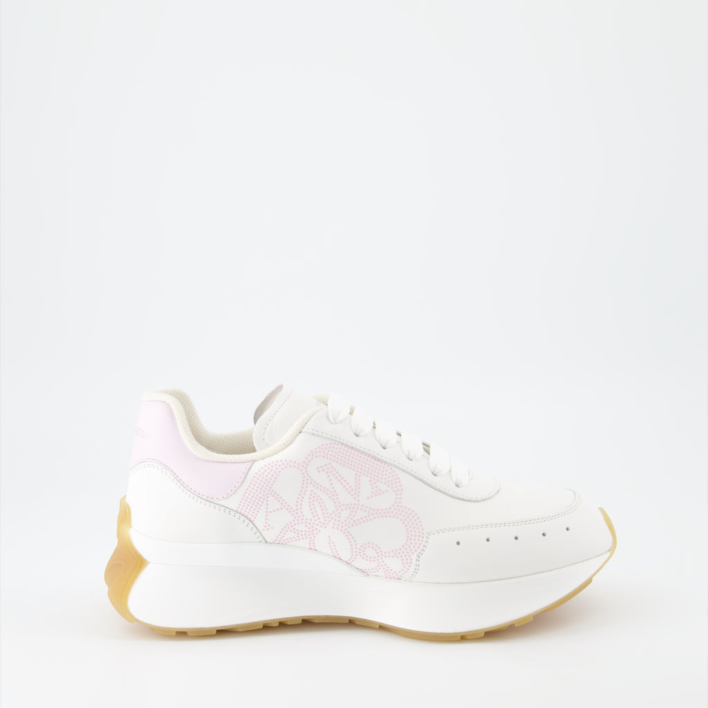 Sneaker Baskets Sprint Runner Alexander McQueen Weiß Femme