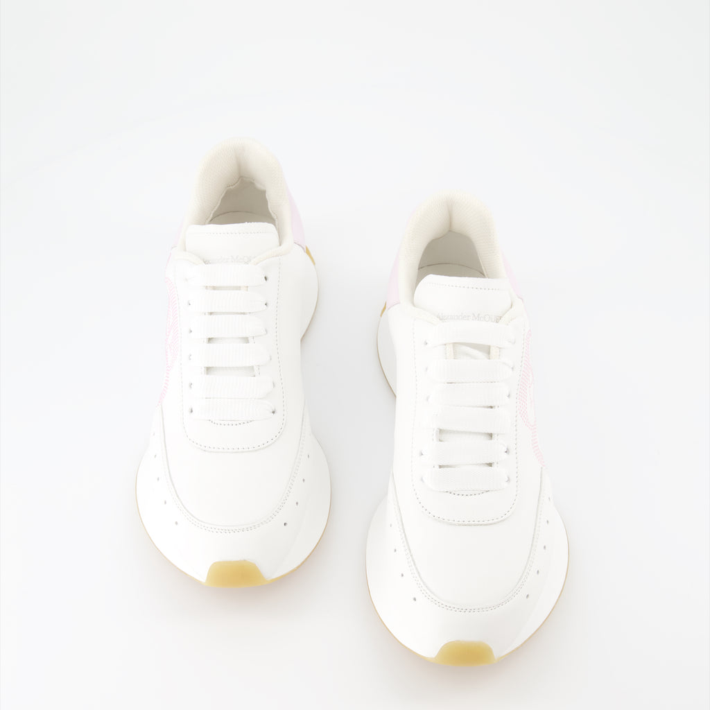 Sneaker Baskets Sprint Runner Alexander McQueen Weiß Femme