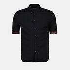 Camisas Chemise à logo bande Alexander McQueen Negro Homme