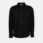 Camisas Chemise en denim Alexander McQueen Preto Homme