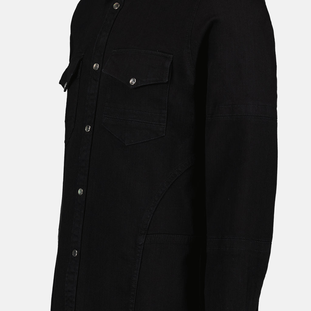 Camisas Chemise en denim Alexander McQueen Preto Homme