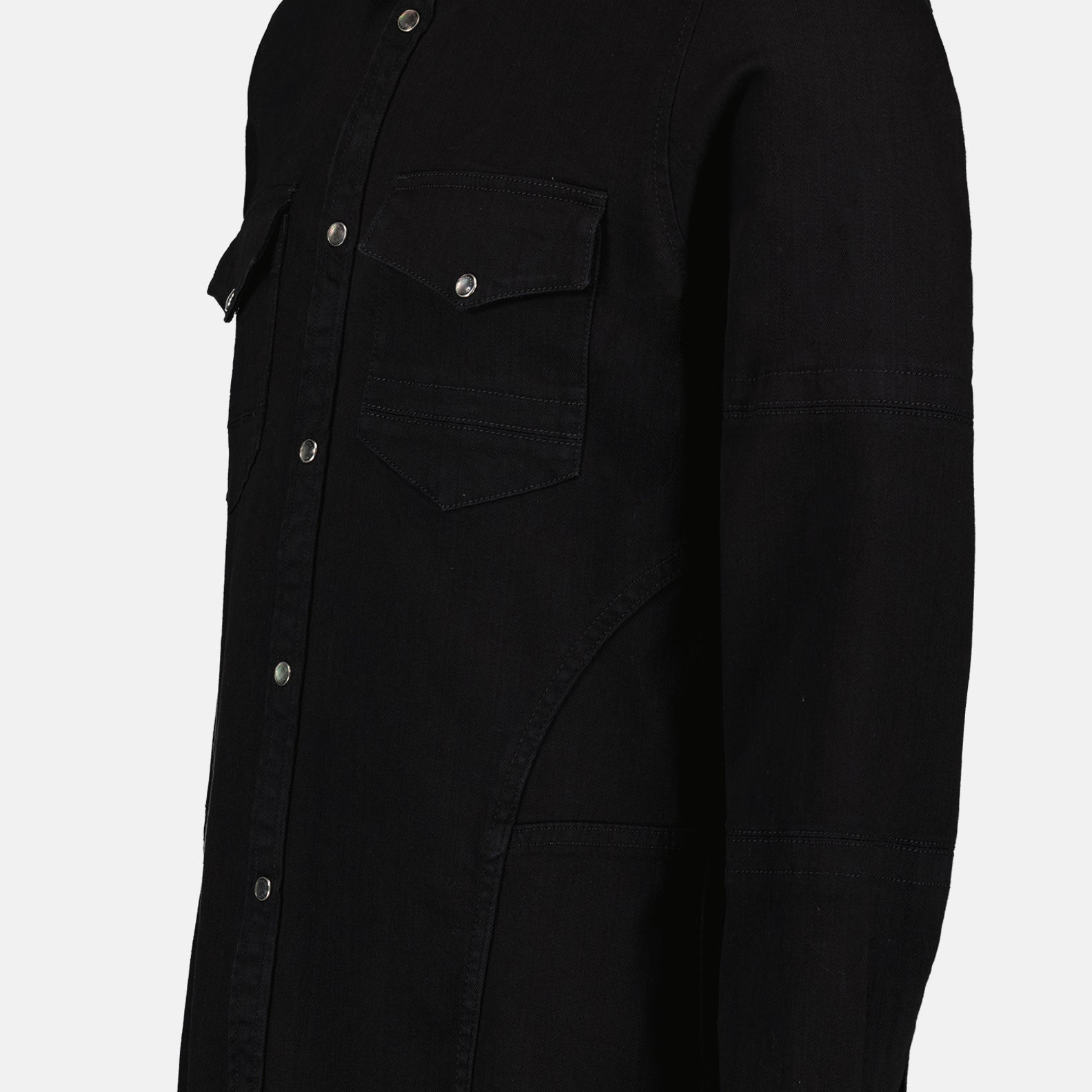 Camisas Chemise en denim Alexander McQueen Preto Homme