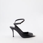 Scarpe aperte Sandales à talon Punk Alexander McQueen Nero Femme