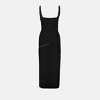 Vestidos Robe lápis fendida Alexander McQueen Preto Femme