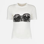 T-shirts T-shirt Biker Alexander McQueen Blanc Femme