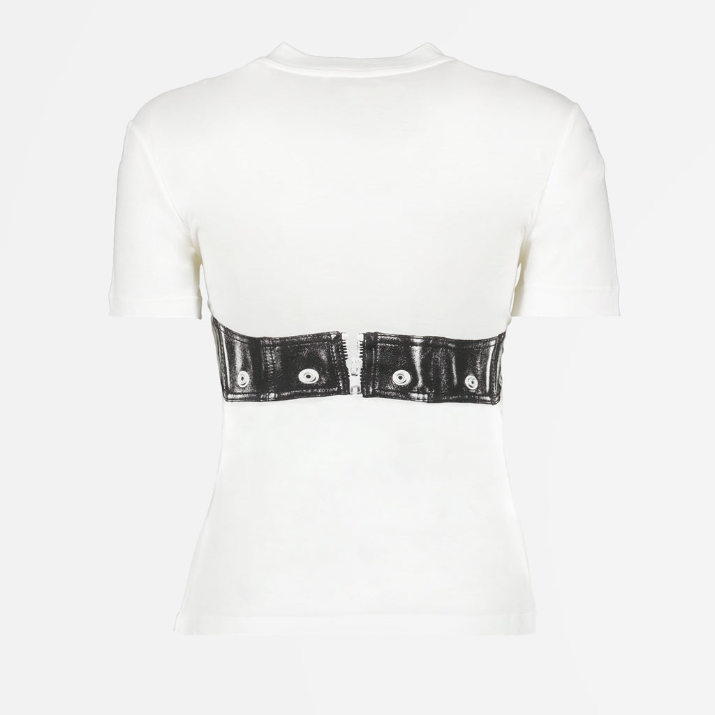 T-shirts T-shirt Biker Alexander McQueen Blanc Femme