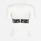 T-shirts T-shirt Biker Alexander McQueen Blanc Femme