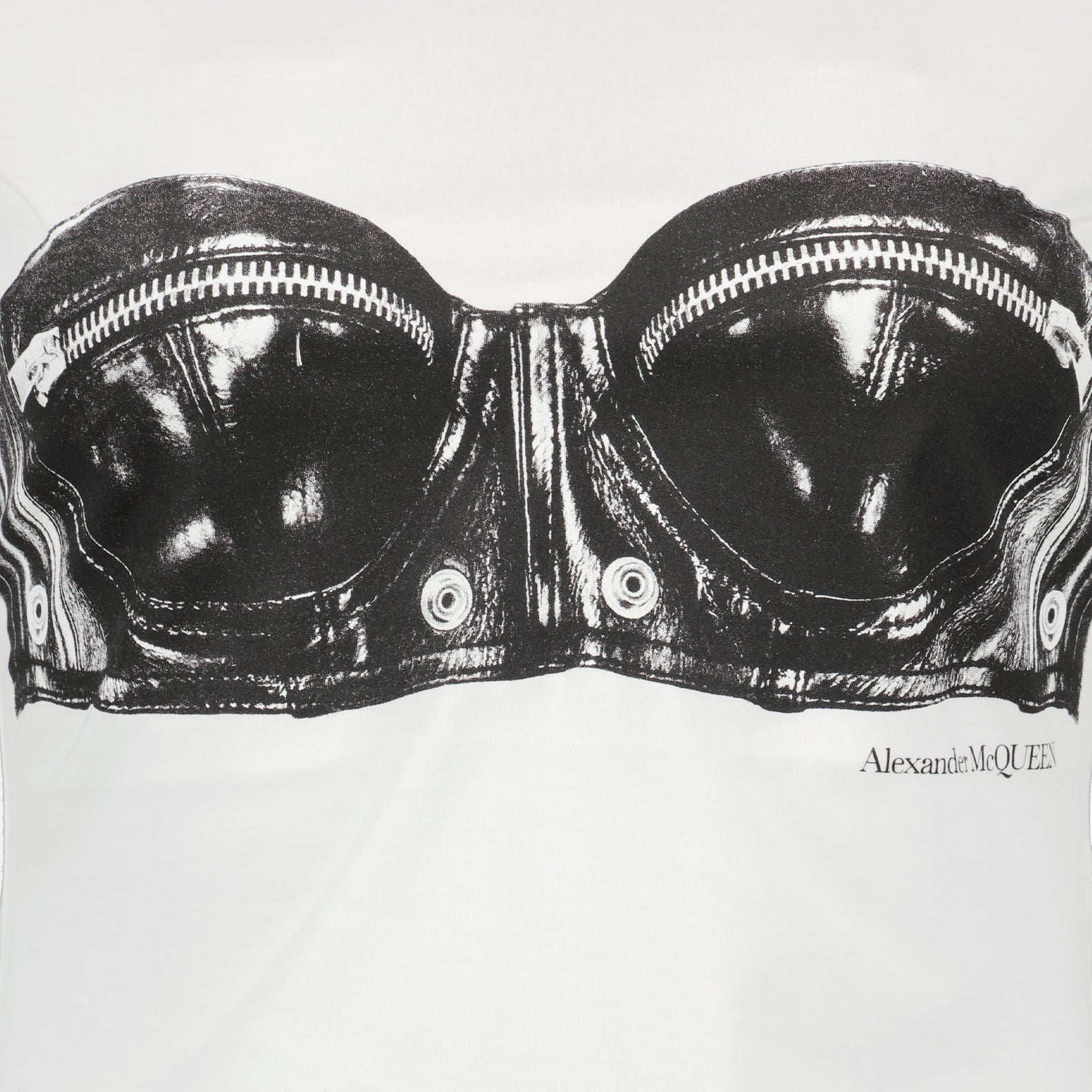 T-shirts T-shirt Biker Alexander McQueen Blanc Femme
