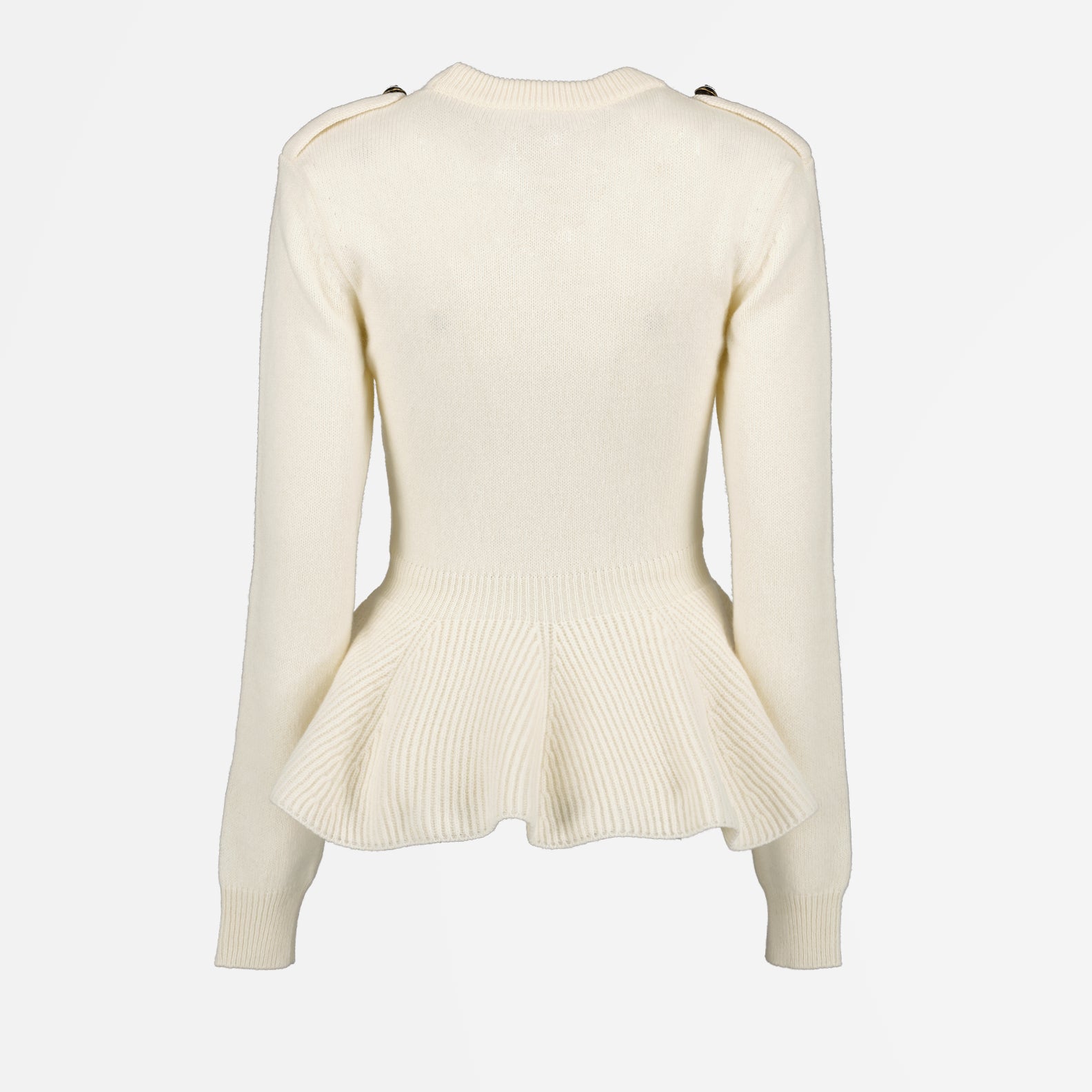 Maille Pull à volants Alexander McQueen Beige Femme