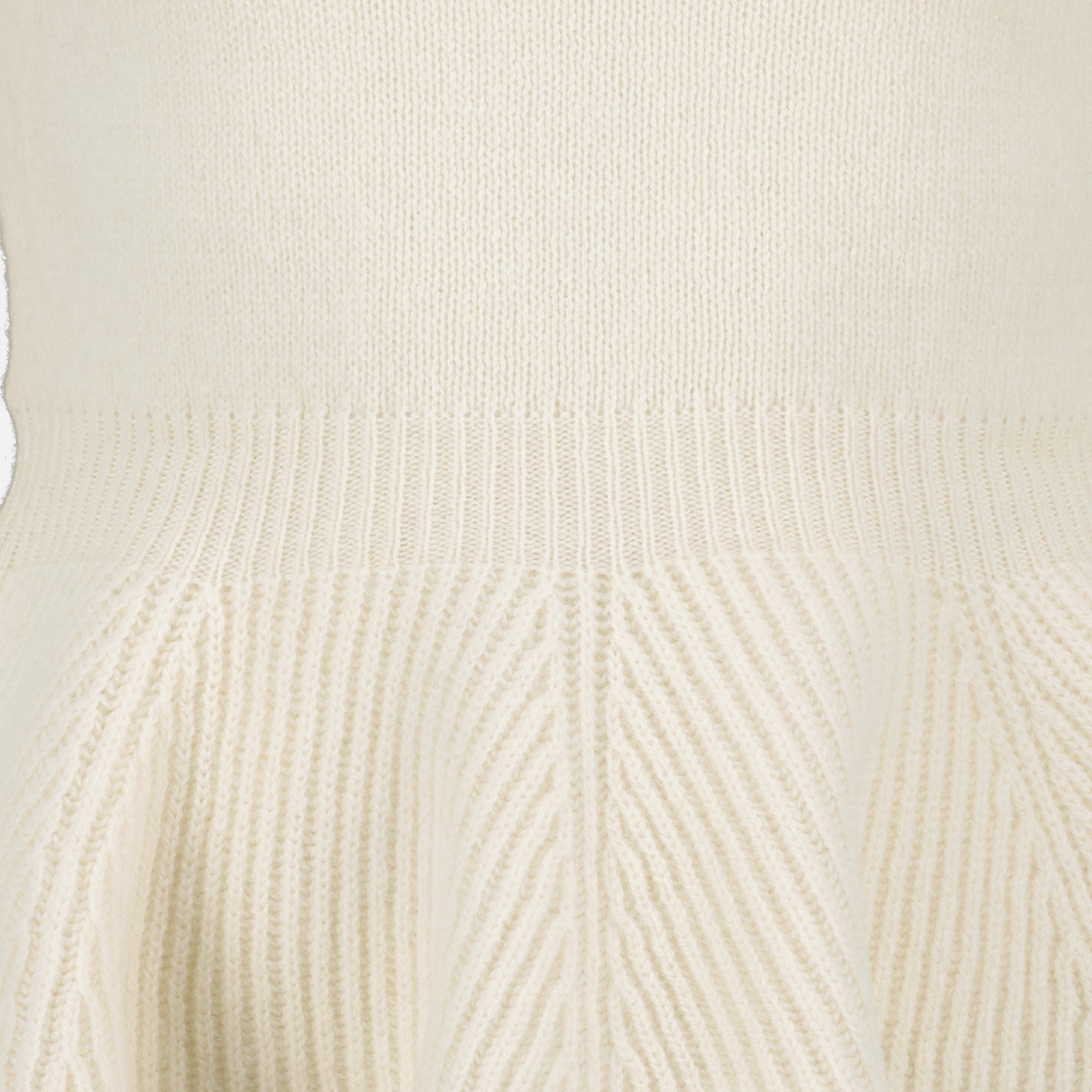 Maille Pull à volants Alexander McQueen Beige Femme