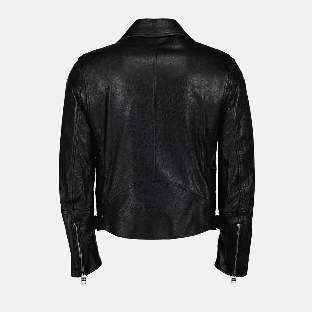Coats Leather perfecto Alexander McQueen Black Man