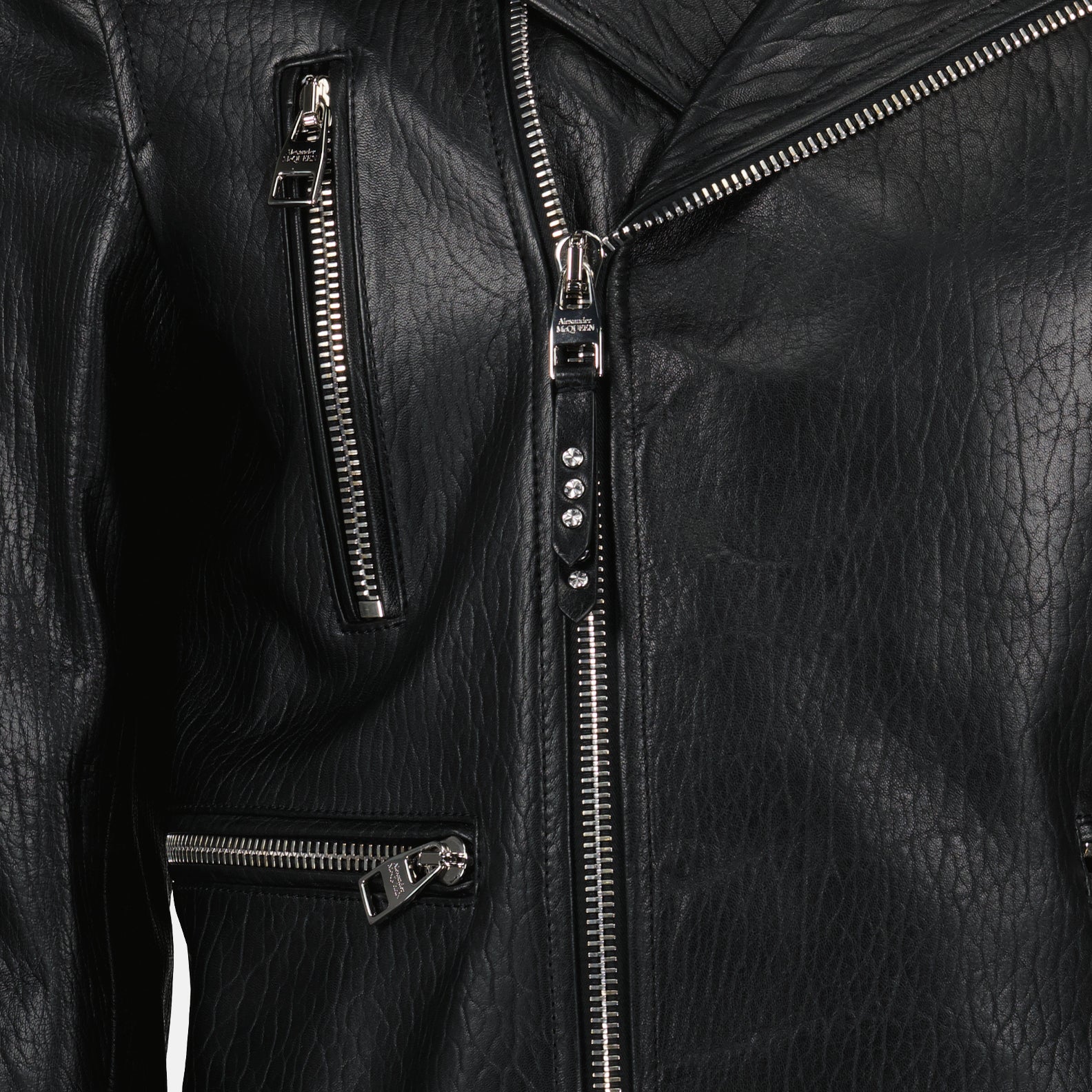 코트 Perfecto en cuir Alexander McQueen 검은색 Homme