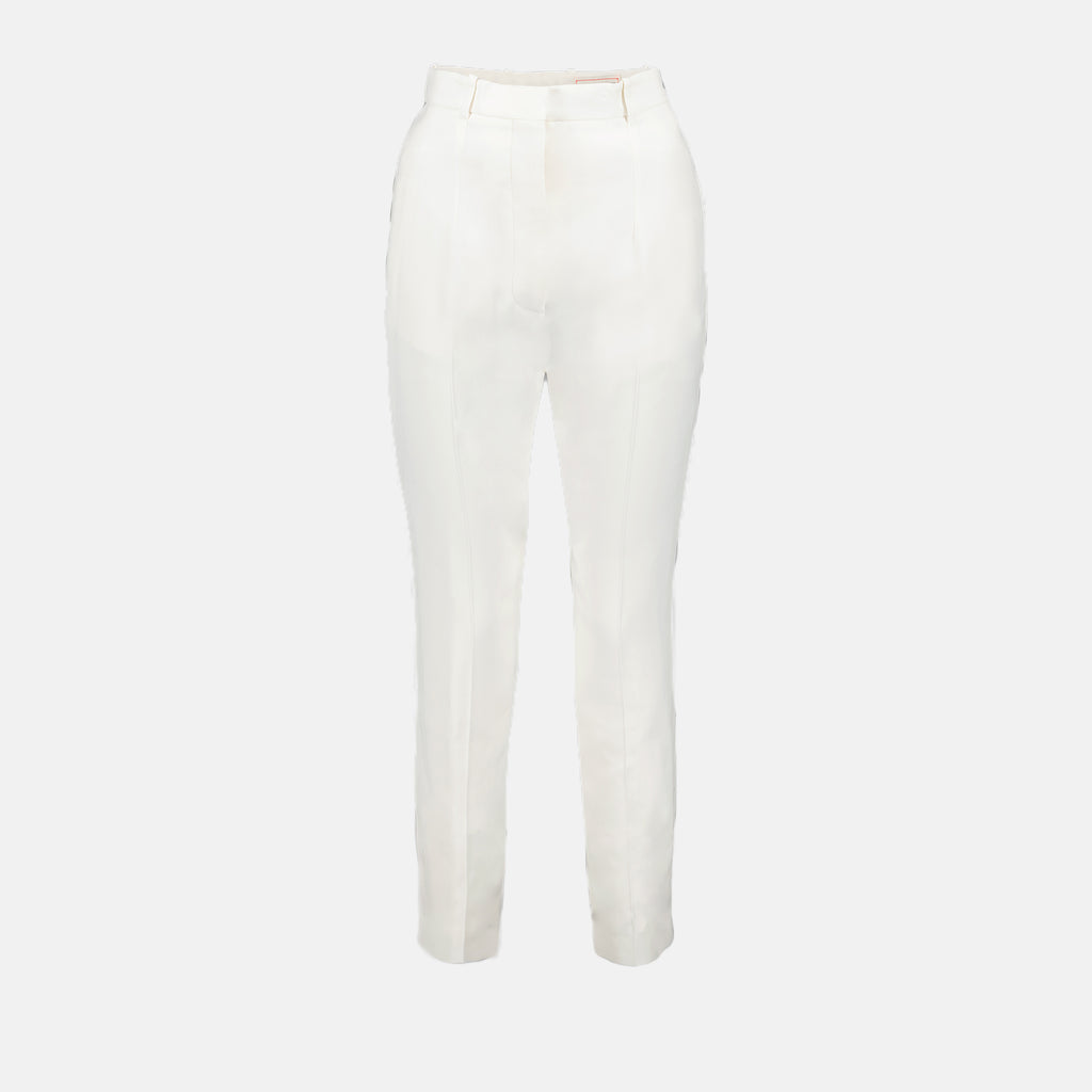 Pantalones Pantalon cigarette Alexander McQueen Blanco Femme