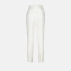 Pantalones Pantalon cigarette Alexander McQueen Blanco Femme