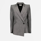 Jackets Wool blazer Alexander McQueen Gray Femme