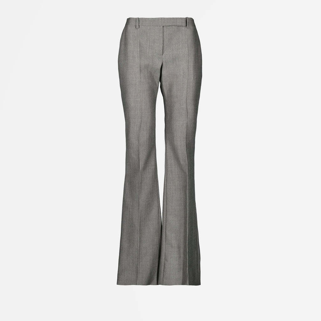 Pants Pleated pants Alexander McQueen Gray Women
