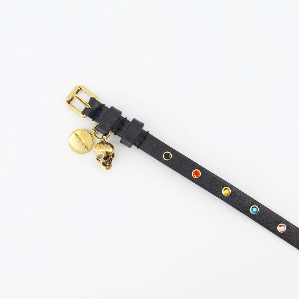 Bijoux Bracelet Skull Alexander McQueen Noir Femme