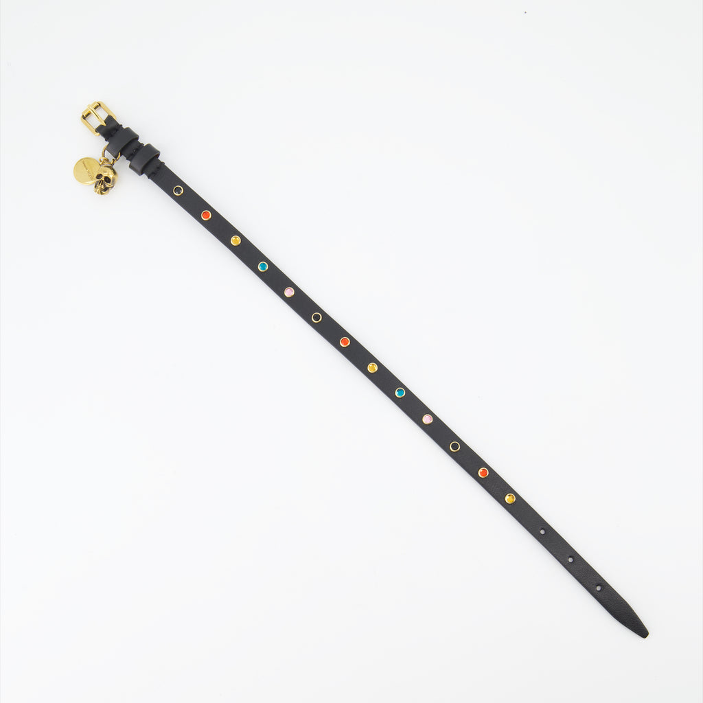 Bijoux Bracelet Skull Alexander McQueen Noir Femme