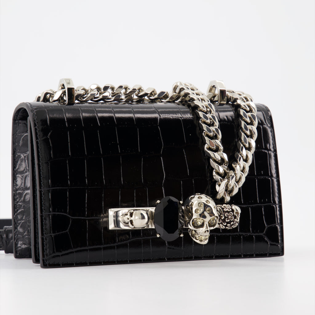 크로스백 Sac mini Jewelled Satchel Alexander McQueen 검은색 Femme