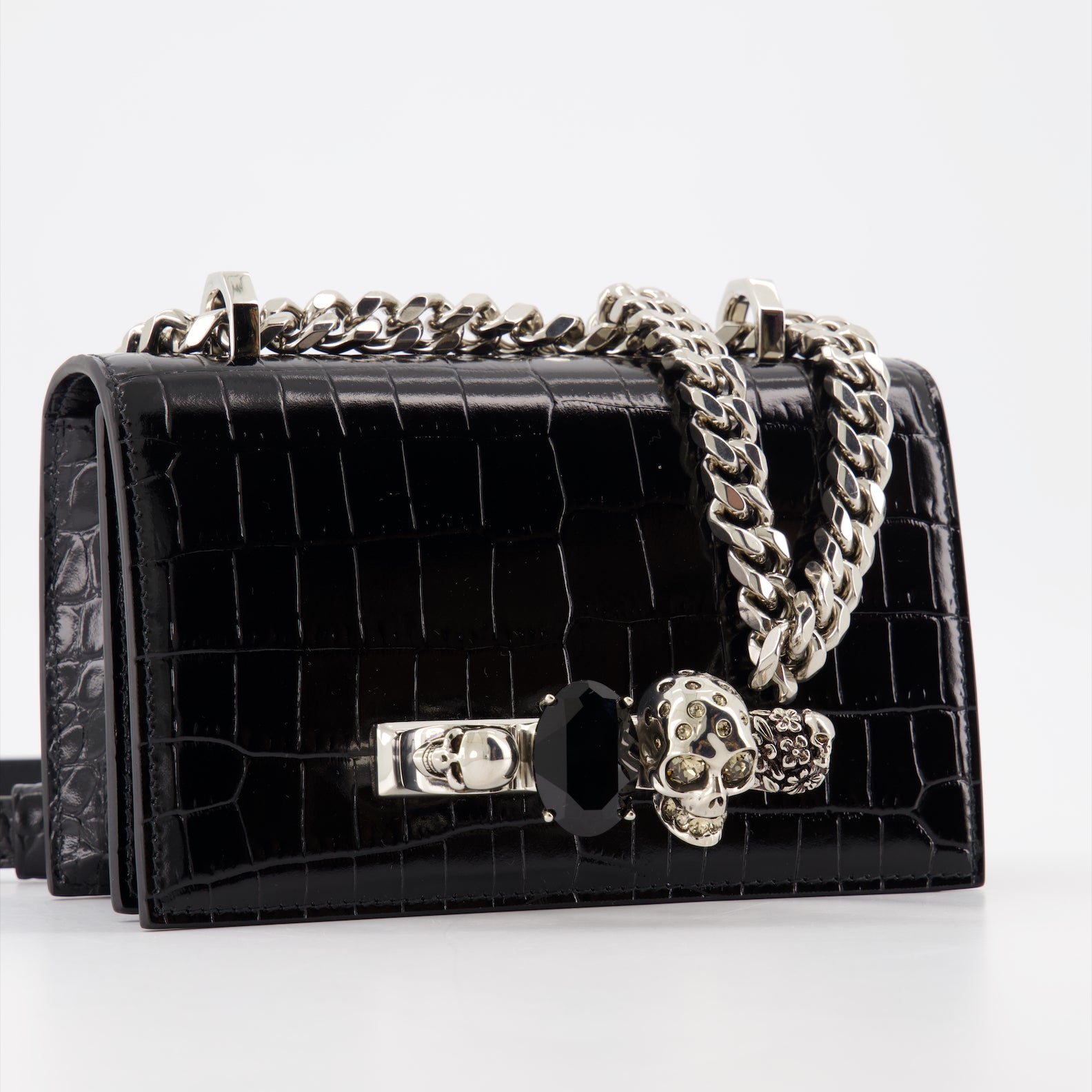 크로스백 Sac mini Jewelled Satchel Alexander McQueen 검은색 Femme