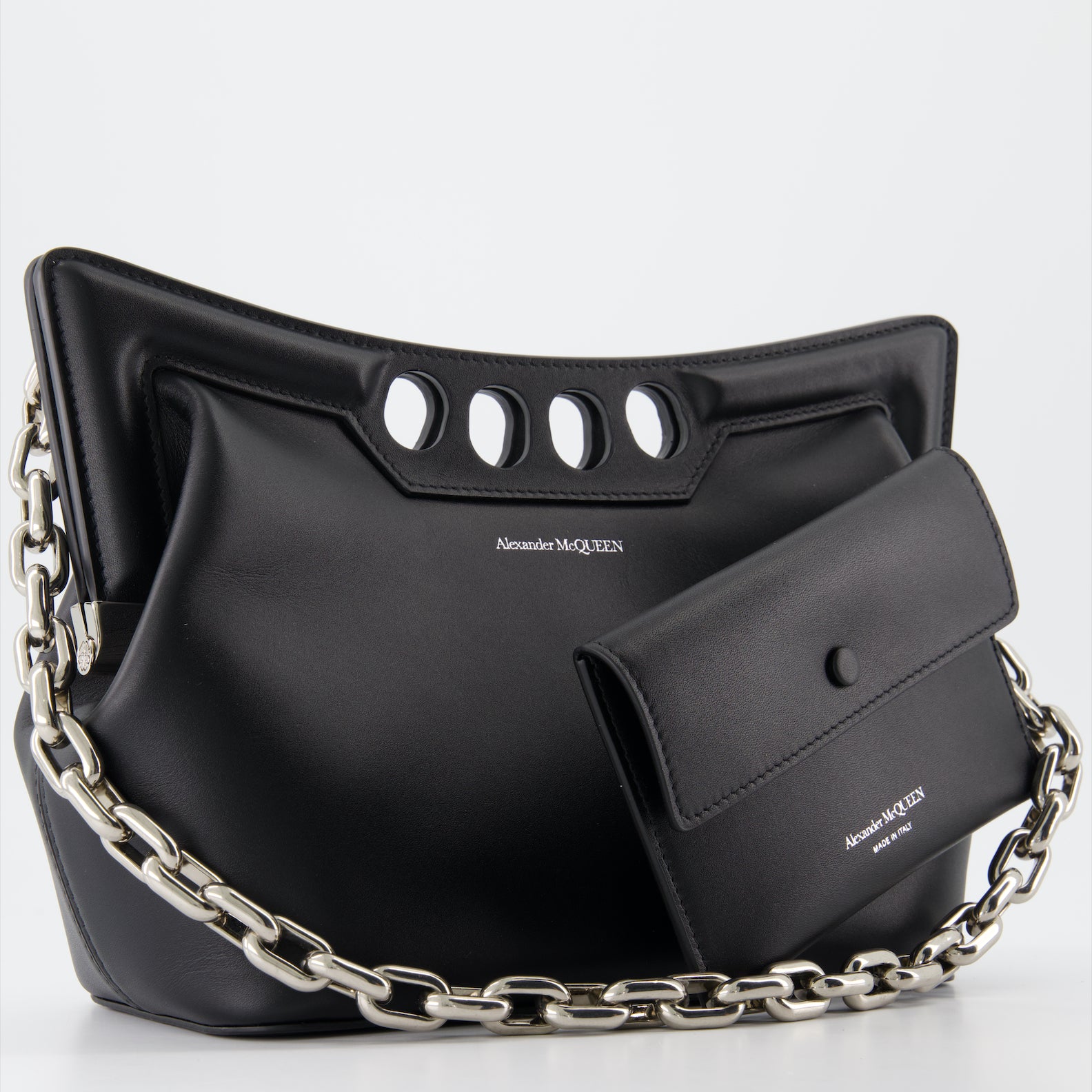 ハンドバッグ・ショルダーバッグ ピークバッグ Alexander McQueen 黒 女性