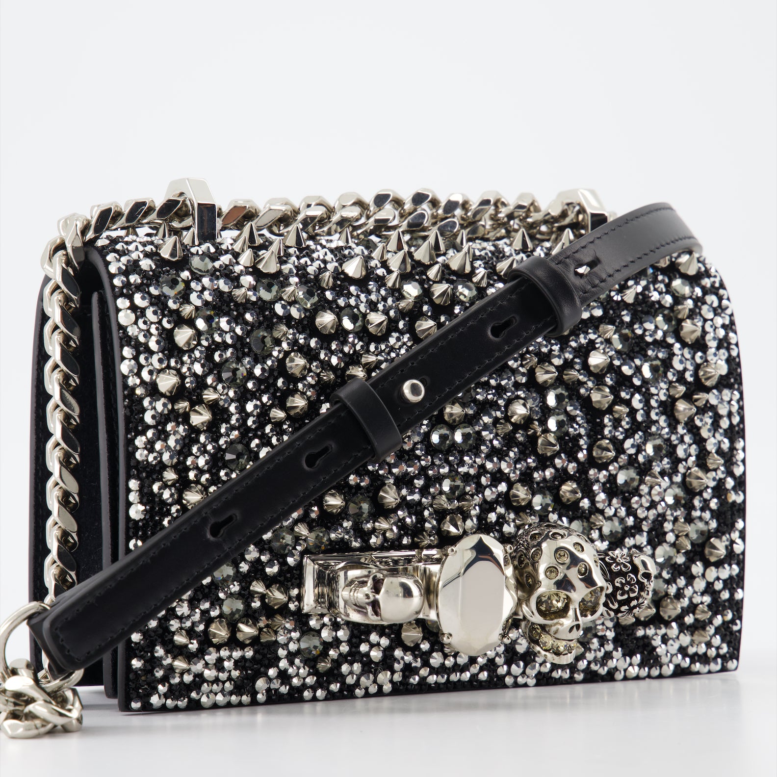 Sacs bandoulière Sac Jewelled satchel Alexander McQueen Noir Femme