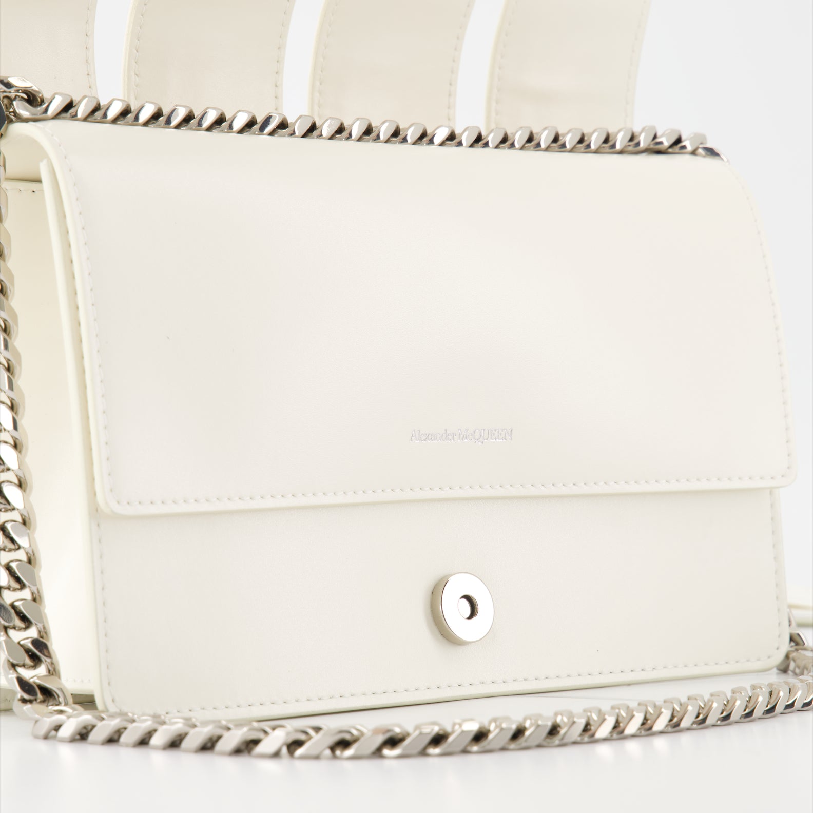Bolsos bandolera Sac The Slash Alexander McQueen Blanco Femme