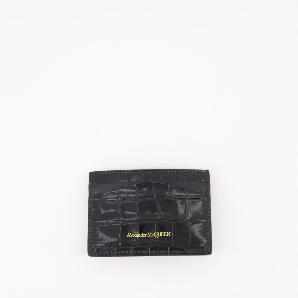 Petite maroquinerie Porte-carte Skull Alexander McQueen Noir Femme
