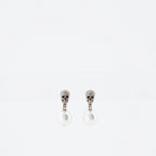 Bijoux Boucles d'oreilles Skull Alexander McQueen Argenté Femme