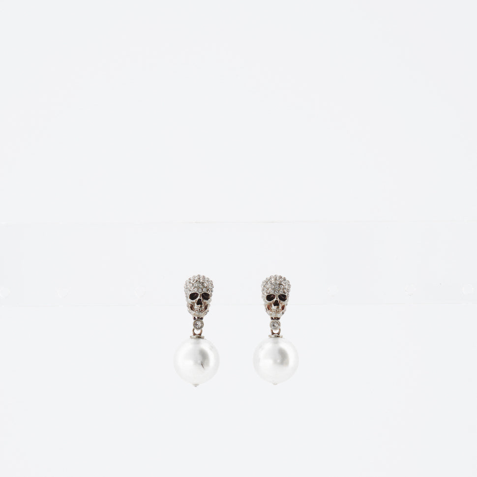 Bijoux Boucles d'oreilles Skull Alexander McQueen Argenté Femme