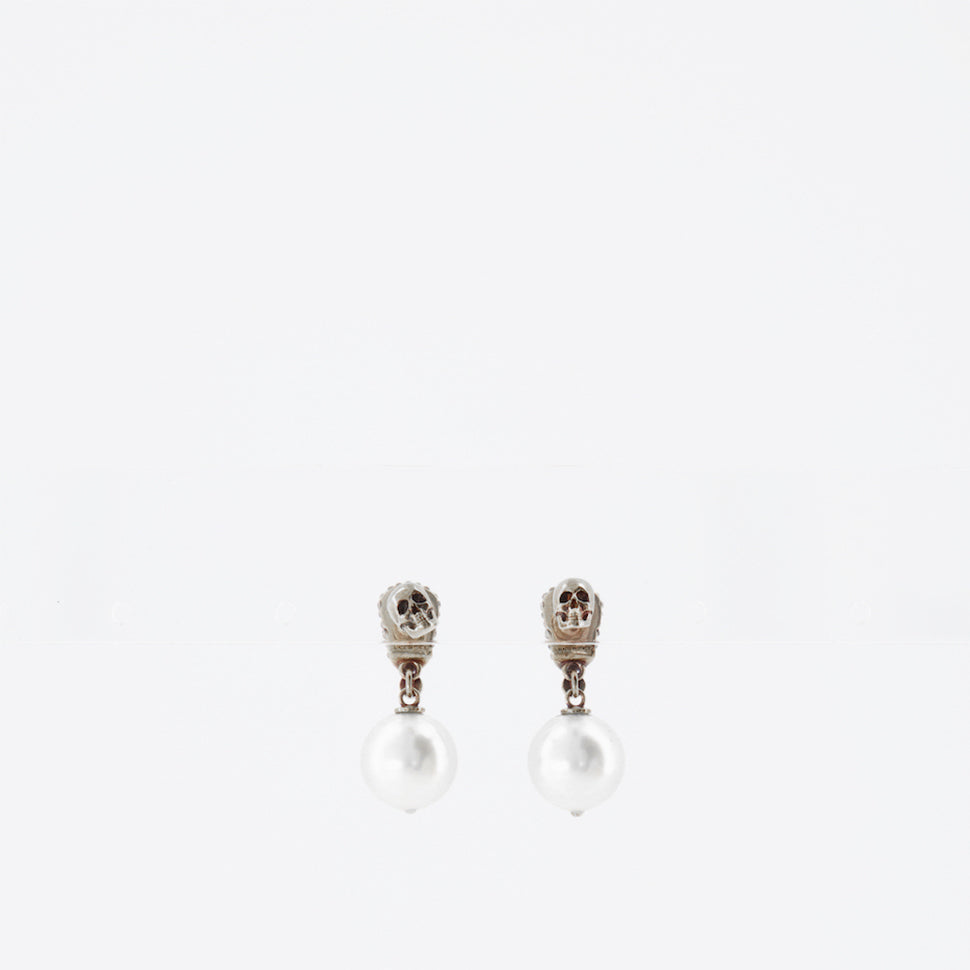 Bijoux Boucles d'oreilles Skull Alexander McQueen Argenté Femme