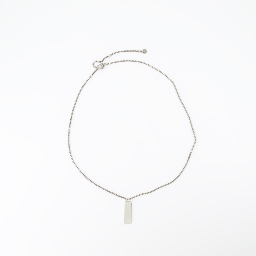 Jewelry Enamel Tag Necklace Alexander McQueen Silver Man