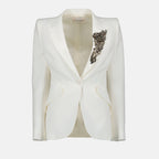 Jacken Veste à bijoux Alexander McQueen Beige Femme