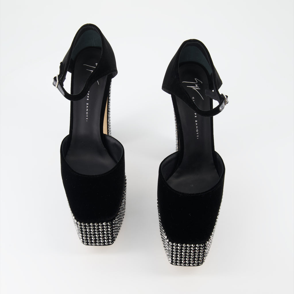Escarpins Escarpins Bebe Strass Giuseppe Zanotti Noir Femme