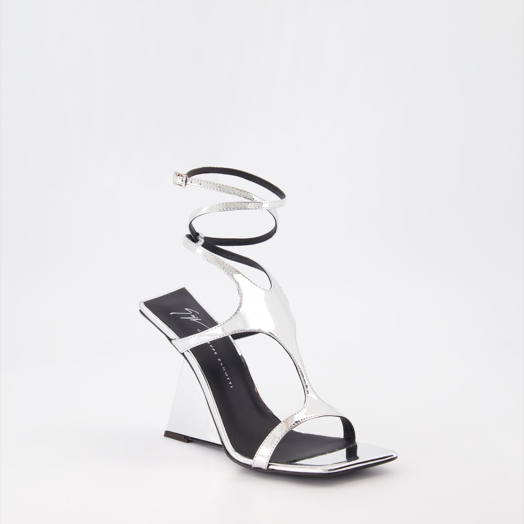 Offene schuhe Sandales Tutankamon Giuseppe Zanotti Silber Femme