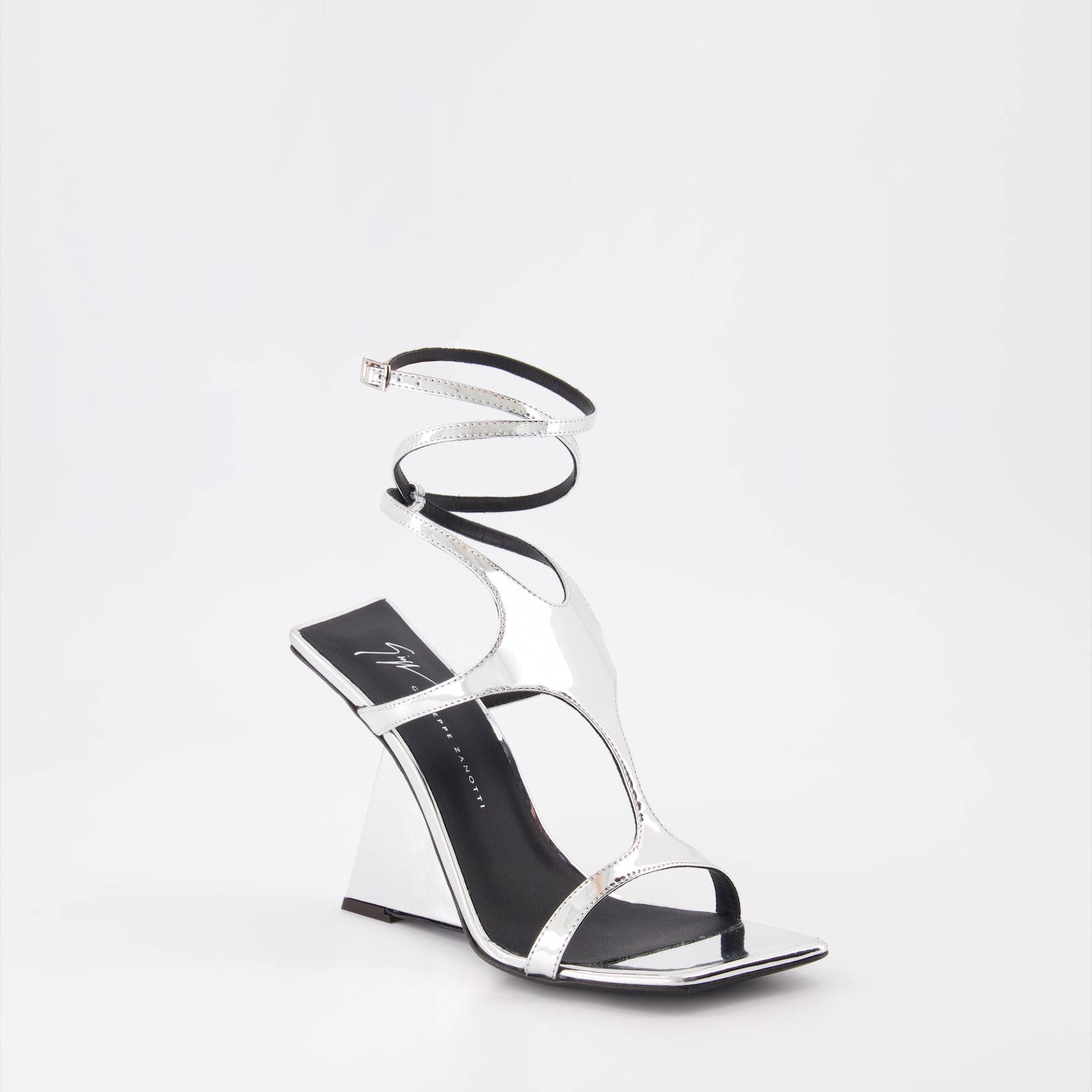 Offene schuhe Sandales Tutankamon Giuseppe Zanotti Silber Femme