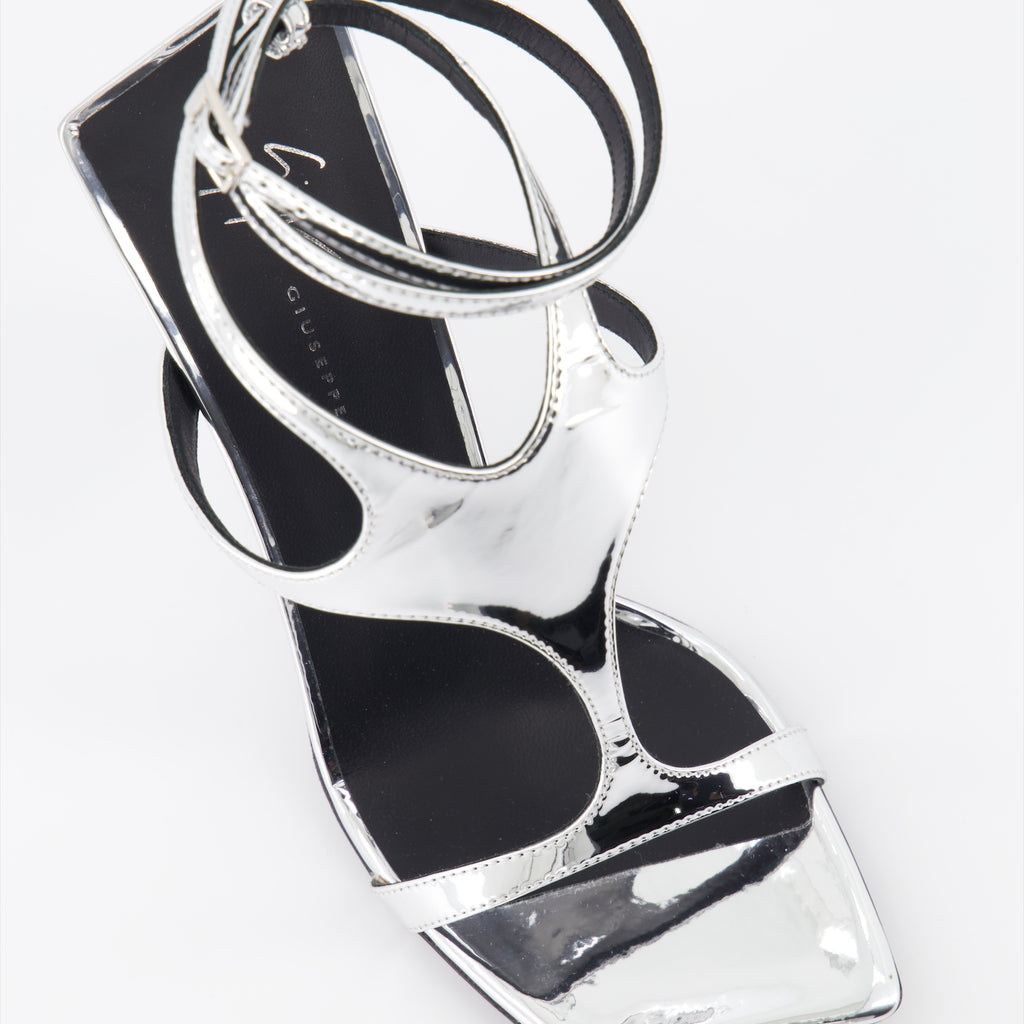 Offene schuhe Sandales Tutankamon Giuseppe Zanotti Silber Femme