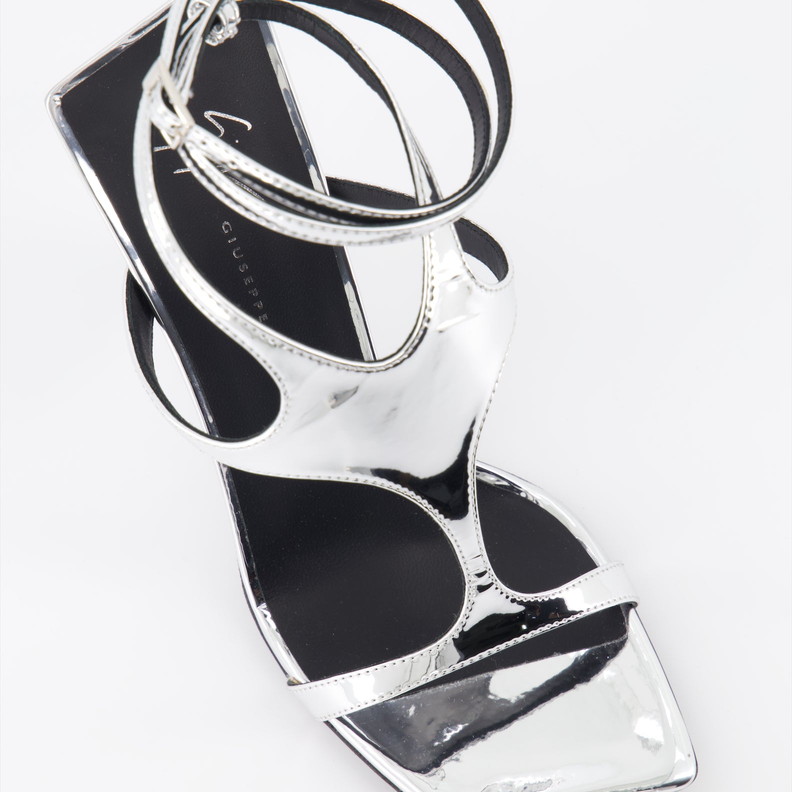 Offene schuhe Sandales Tutankamon Giuseppe Zanotti Silber Femme