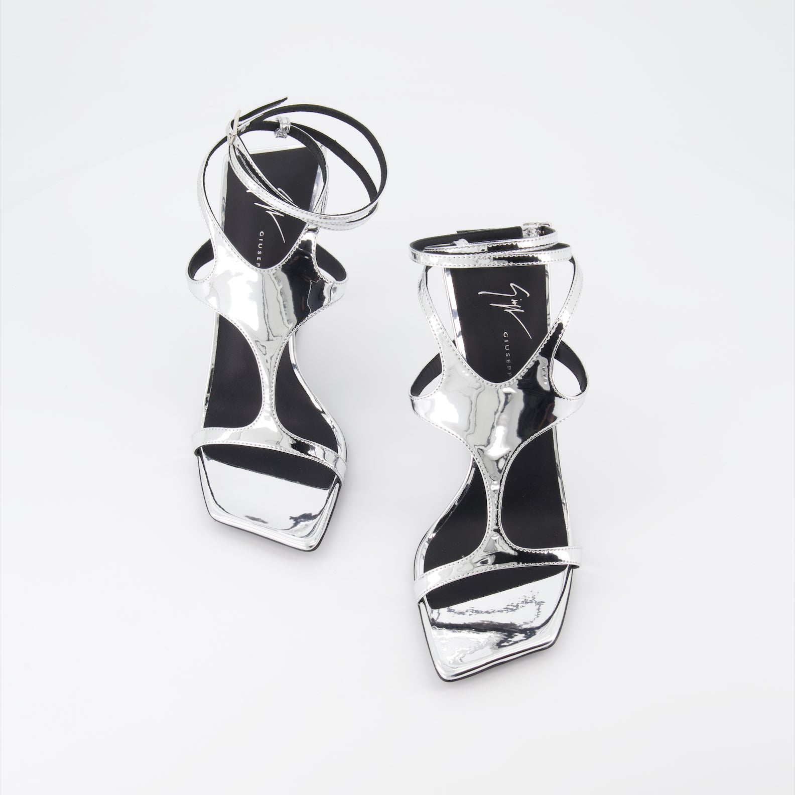 Offene schuhe Sandales Tutankamon Giuseppe Zanotti Silber Femme