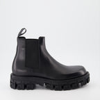 Boots and ankle boots Greca Chelsea Boots Versace Black Man