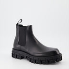 Boots and ankle boots Greca Chelsea Boots Versace Black Man