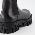 Boots and ankle boots Greca Chelsea Boots Versace Black Man
