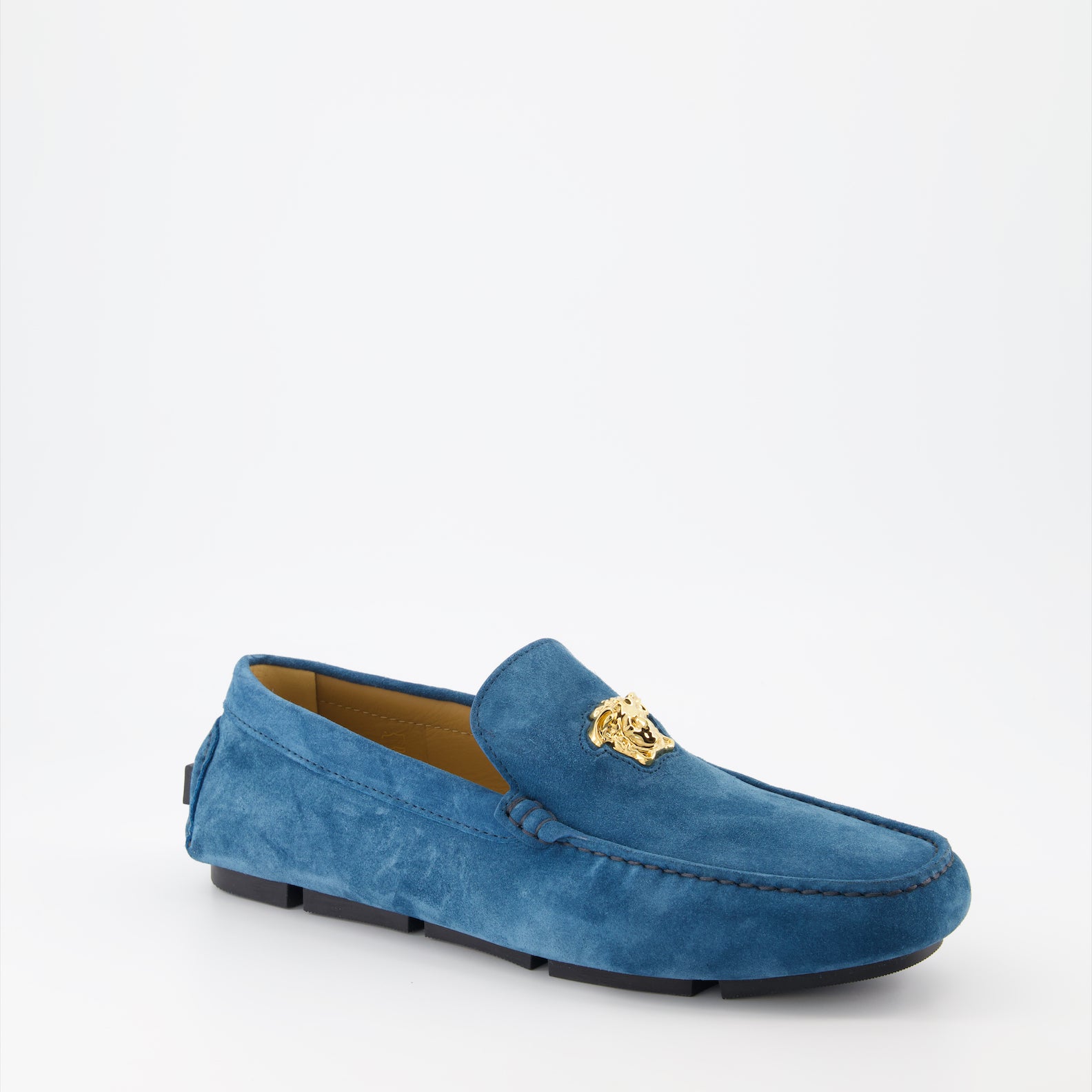 Mocassins Mocassins Driver La Medusa Versace Bleu Homme