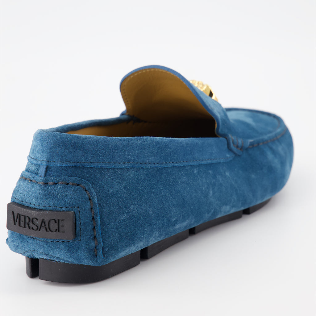 Mocassins Mocassins Driver La Medusa Versace Bleu Homme
